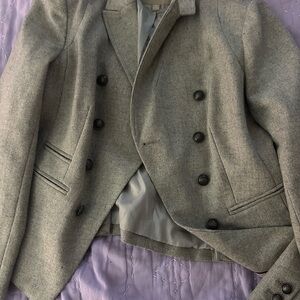 Men's Gray Double-Breasted Jacket